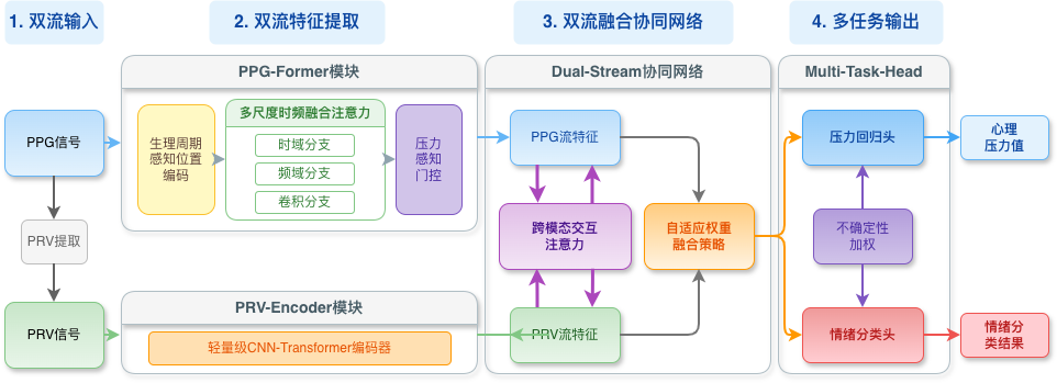 PPG-PRV 双流协同多任务心理压力预测模型 项目截图